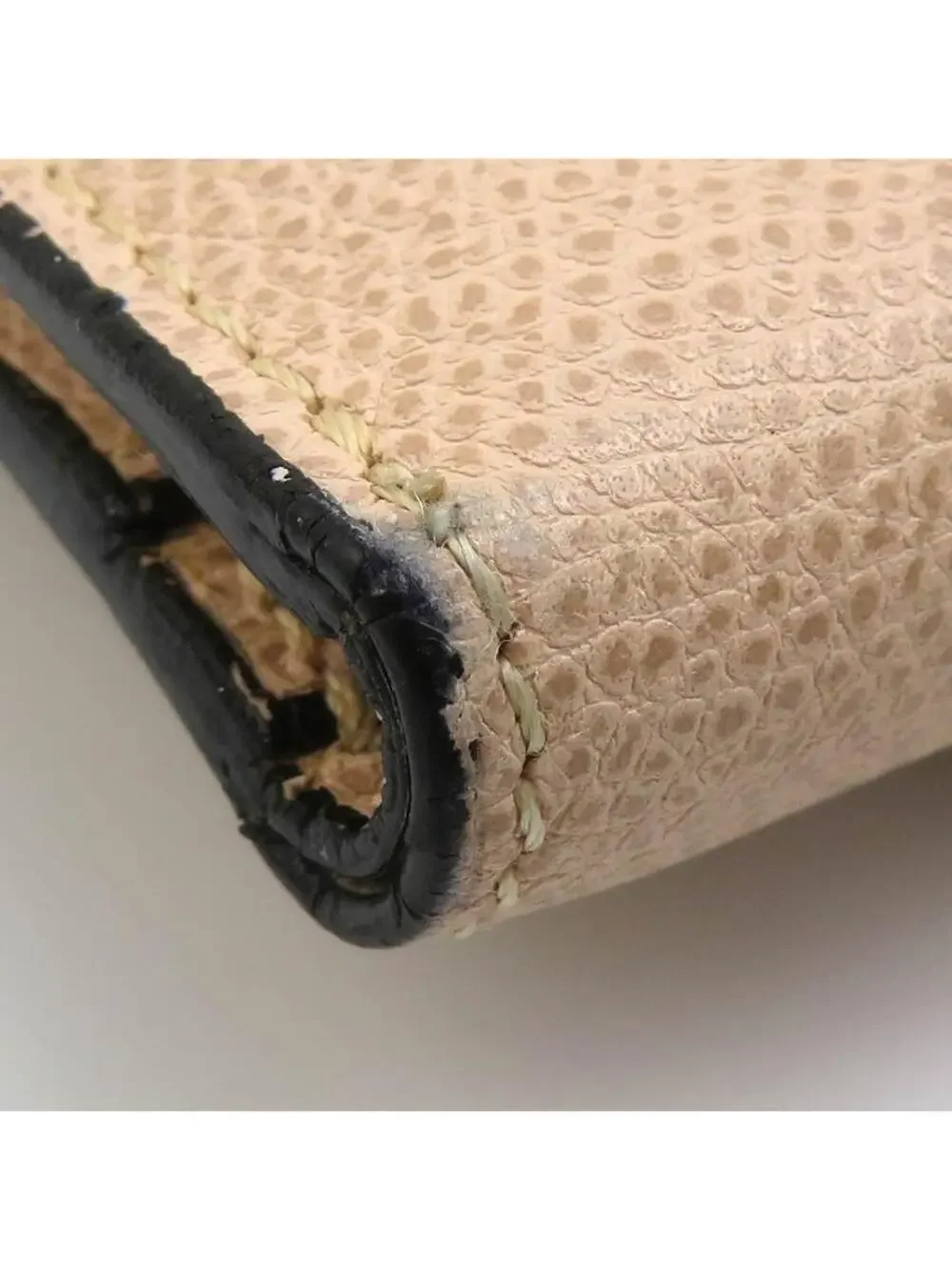 Auth Valextra Trifold Wallet Beige #280363V16B
